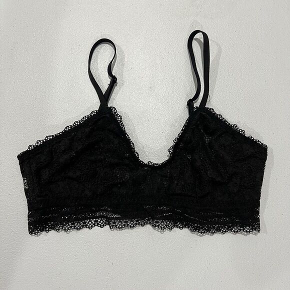 Victoria’s Secret Black Lace Bralette‎ Size Small Adjustable Strap Not Padded - Picture 1 of 7